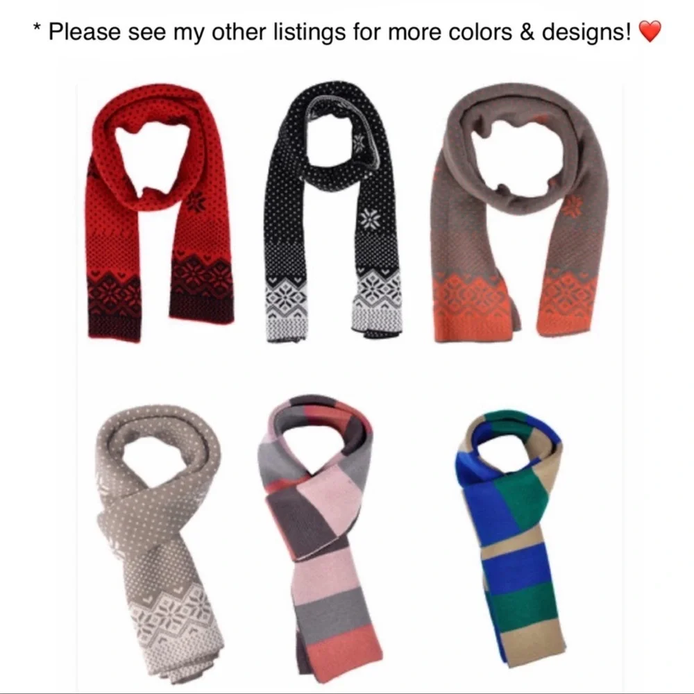 Oversized Winter Scarf Wide Unisex Knit Wrap Reversible
